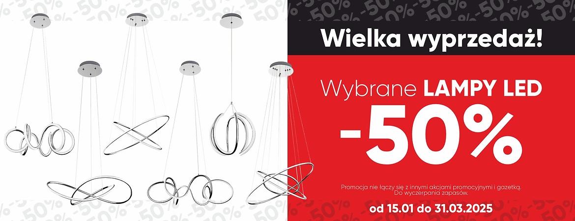 LAMPY LED WYPRZEDAŻ -50