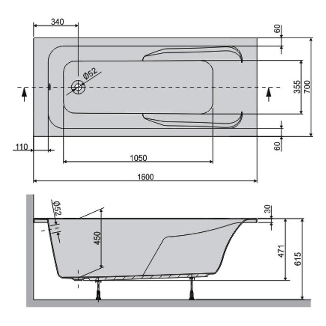 Wanna WP/MO 70X160 BIEW+STW