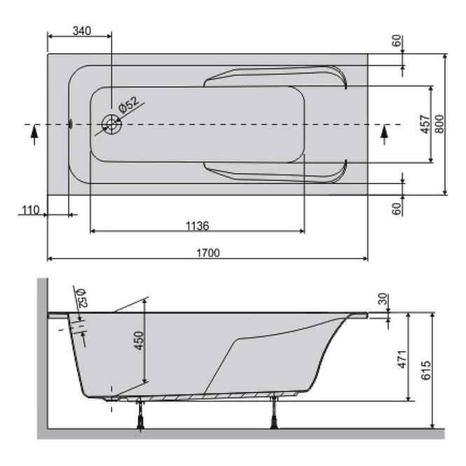 Wanna WP/MO 80X170 BIEW+STW