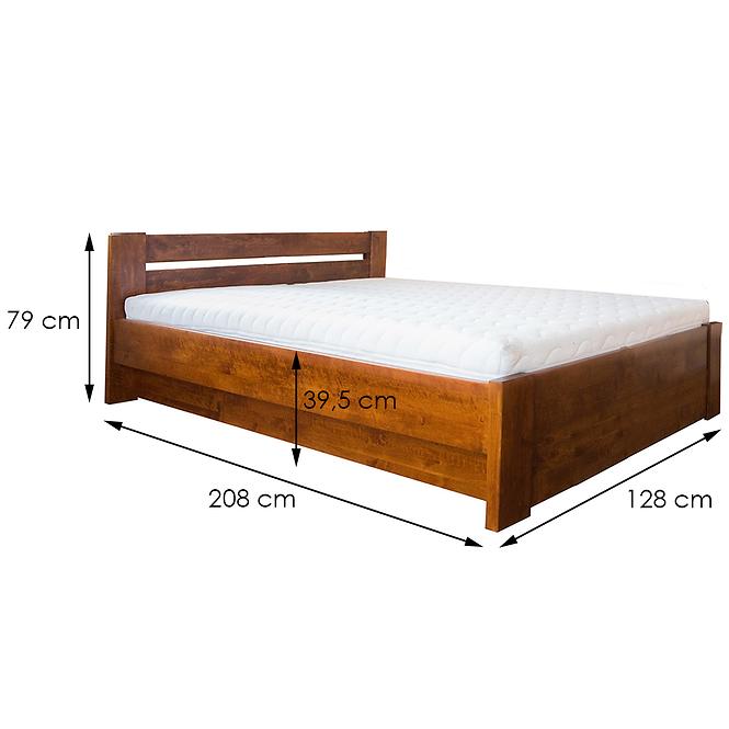 Łóżko drewniane Lulea Plus 120x200 Olcha