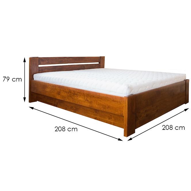 Łóżko drewniane Lulea Plus 200x200 Olcha