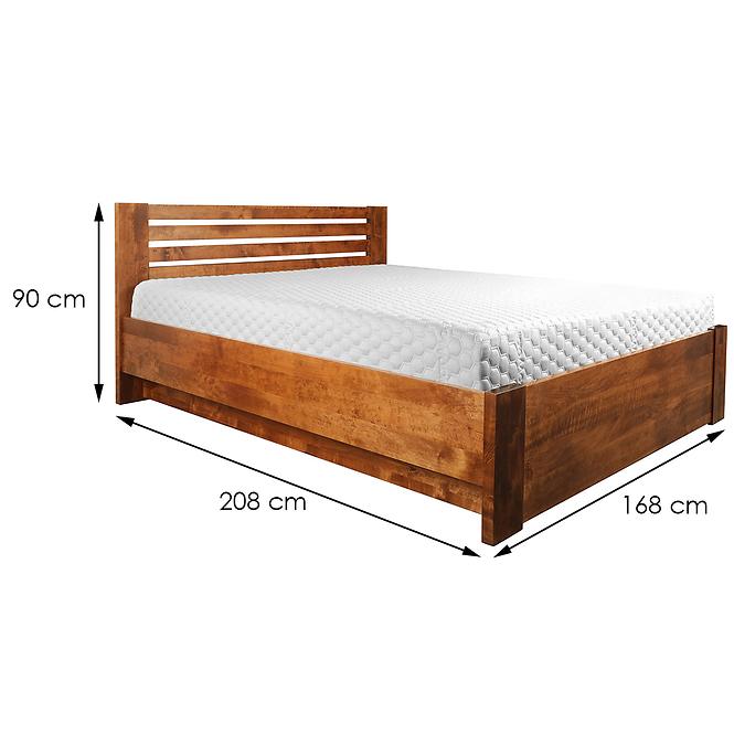 Łóżko drewniane Bergen Plus 160x200 Olcha