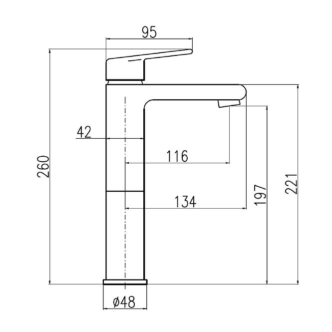 Bateria umywalkowa Colorado 260 mm czarna/złota CO130.0CMATZ