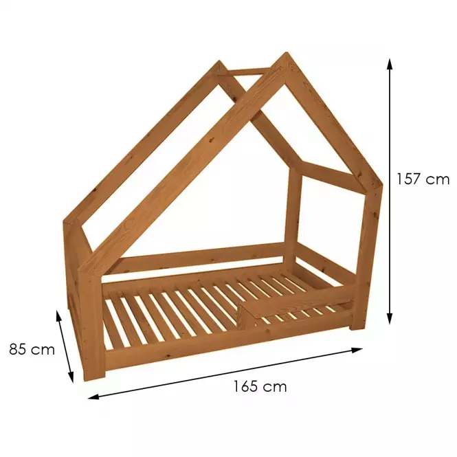 Łóżeczko Domek Olcha