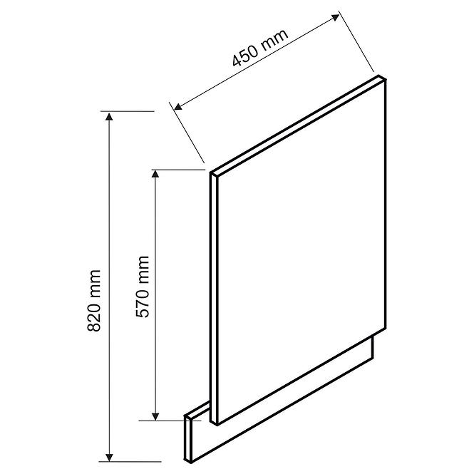 Front Zmywarki Irma 45po Zielony Mat