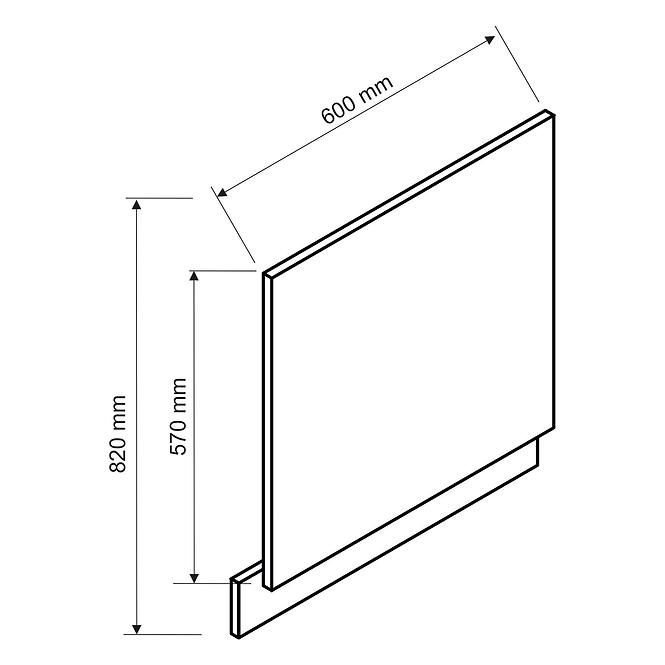 Front Zmywarki Irma 60po Zielony Mat