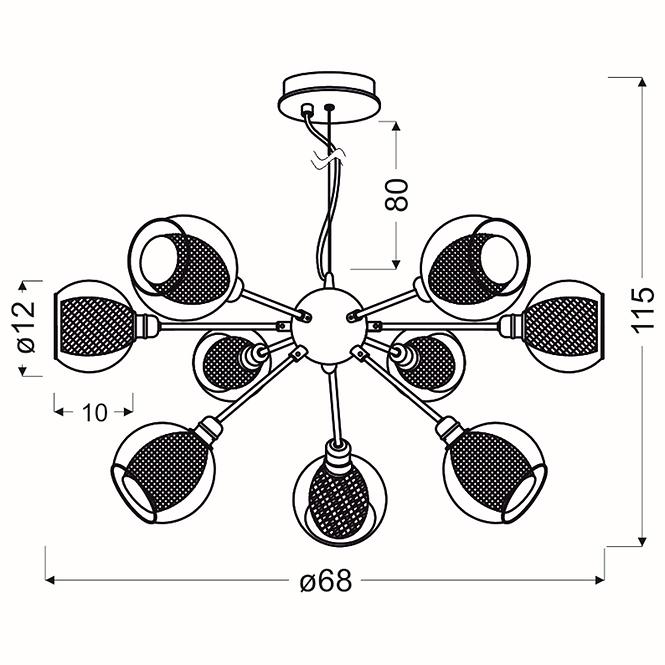 Lampa Dixi Zwis 39-65018 Chrom LW9