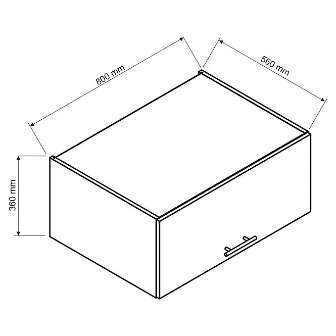 Szafka kuchenna Emily W80okgr / 560 biały groszek mat