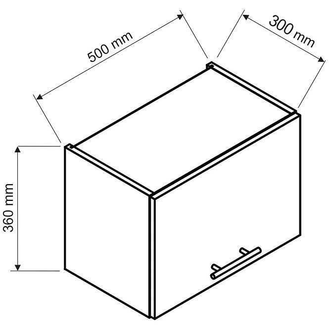 Szafka kuchenna Emily W50okgr biały groszek mat