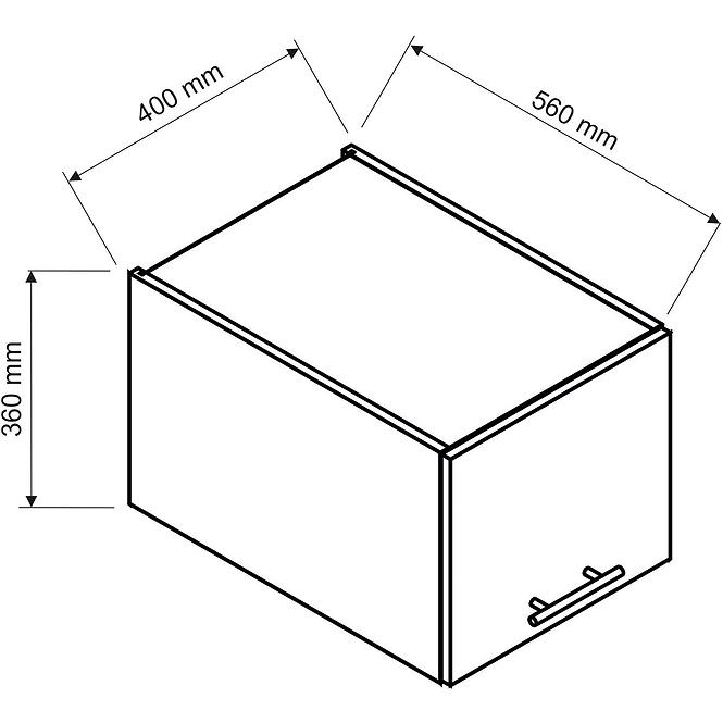 Szafka kuchenna Emily W40okgr/560 biały groszek mat