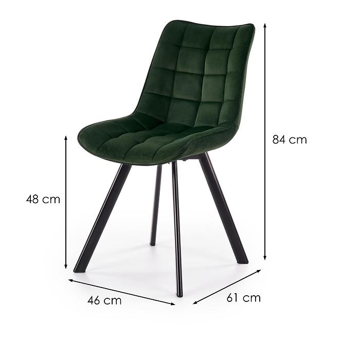 Krzesło  K332 Velvet/Metal C. Zielony