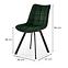 Krzesło  K332 Velvet/Metal C. Zielony,2