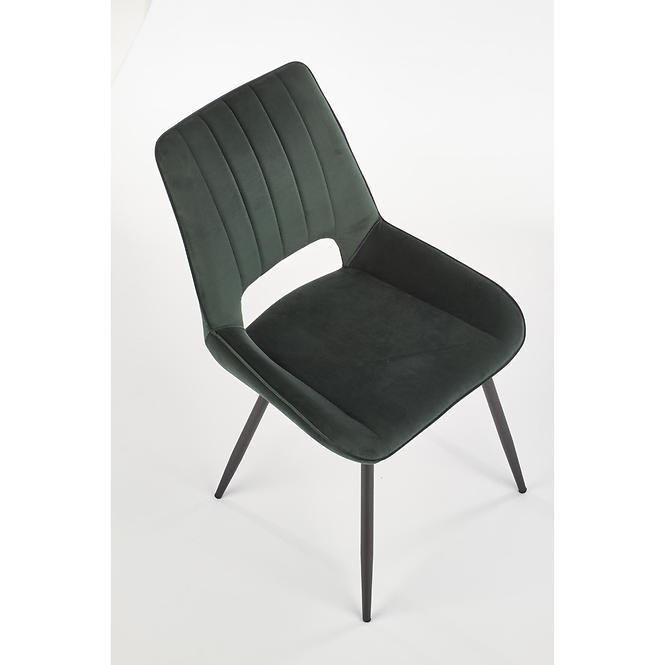 Krzesło  K404 Velvet/Metal C. Zielony