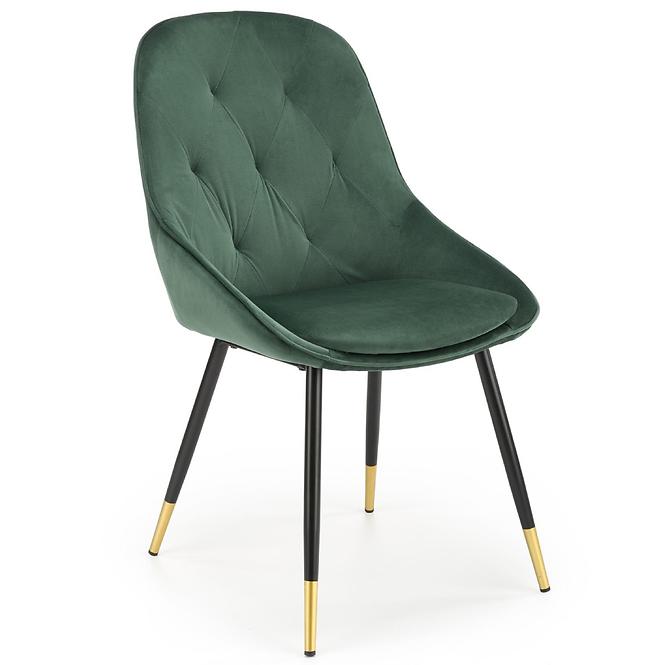 Krzesło  K437 Velvet/Metal C. Zielony