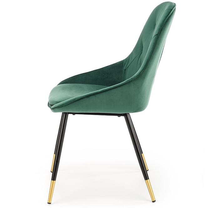 Krzesło  K437 Velvet/Metal C. Zielony