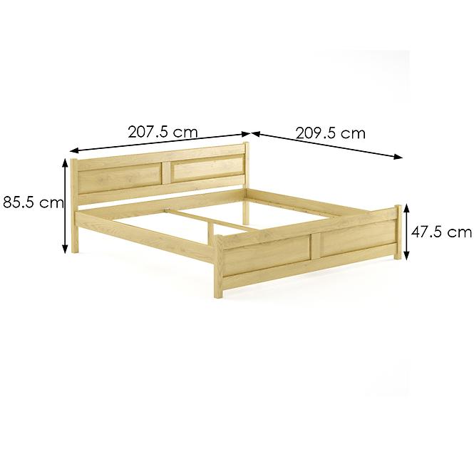 Łóżko Buk LK109–200x200 naturalny