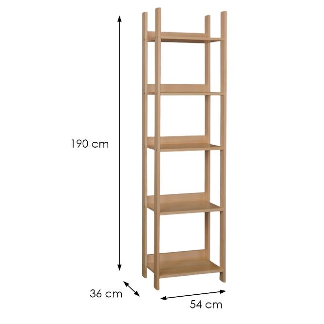 Regał eko wysoki 190 sosna bejca dąb