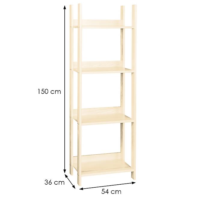 Regał eko średni 150 sosna surowa