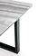 Stół rozkładany Marley 160/200x90cm Biały Marmur/Popiel/Czarny,9