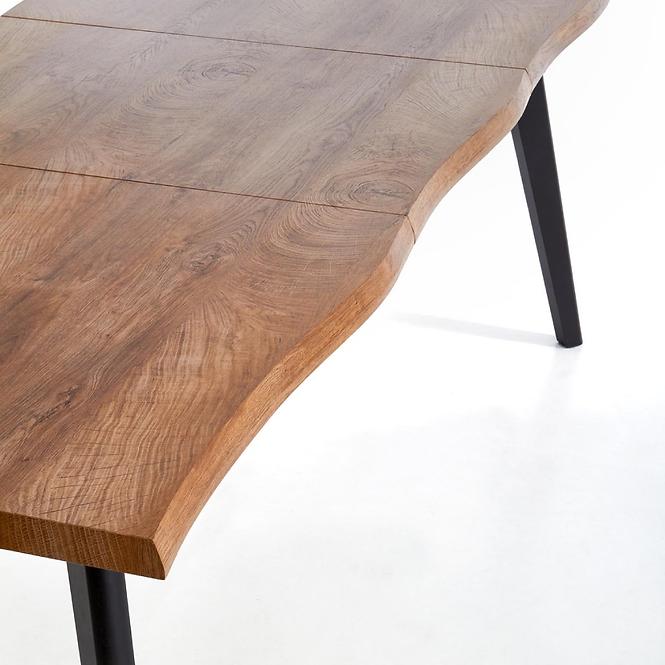 Stół rozkładany Dickson 120/180x80 cm Mdf/Drewno – Dąb Naturalny/Czarny