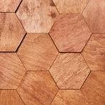 Panel Dekoracyjny Hexagon Mahoń