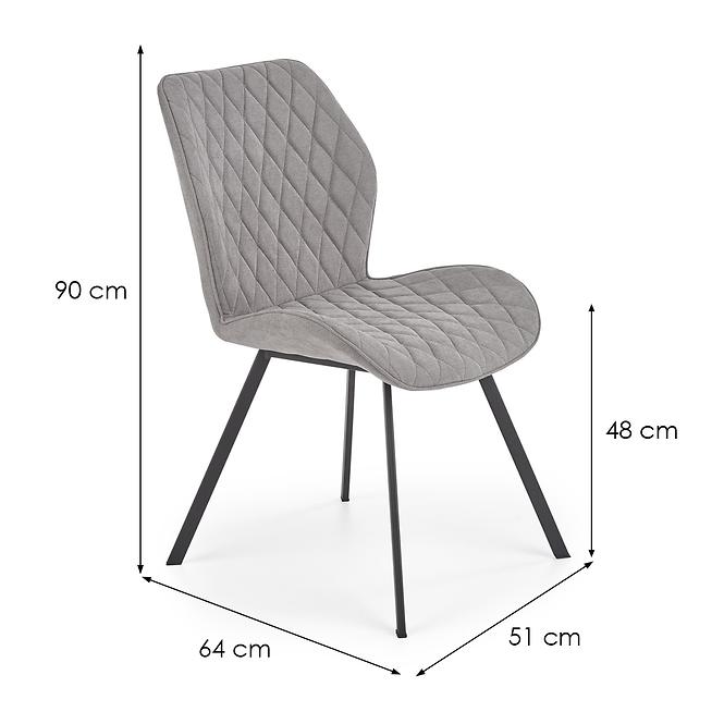 Krzesło K360 tkanina/metal popiel 51x64x90