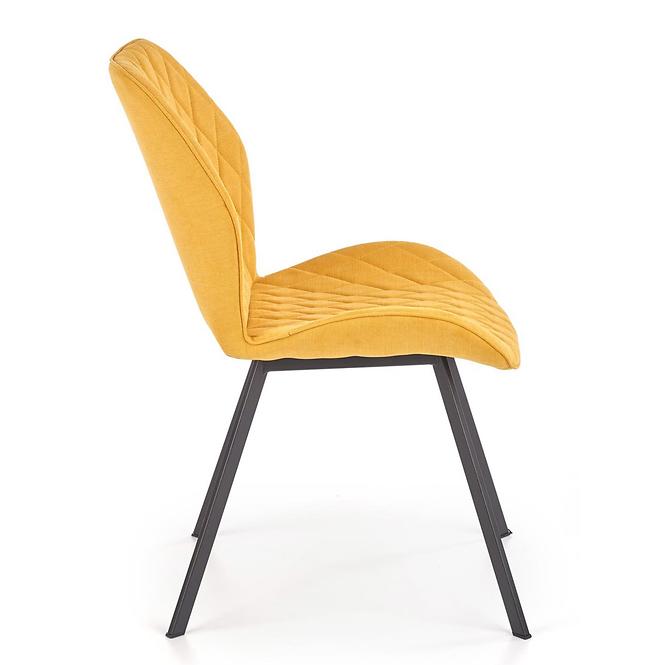 Krzesło K360 tkanina/metal musztardowy 51x64x90