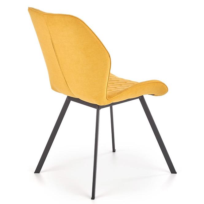Krzesło K360 tkanina/metal musztardowy 51x64x90