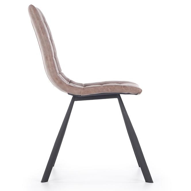 Krzesło K280 ekoskóra/metal brąz 50x60x91