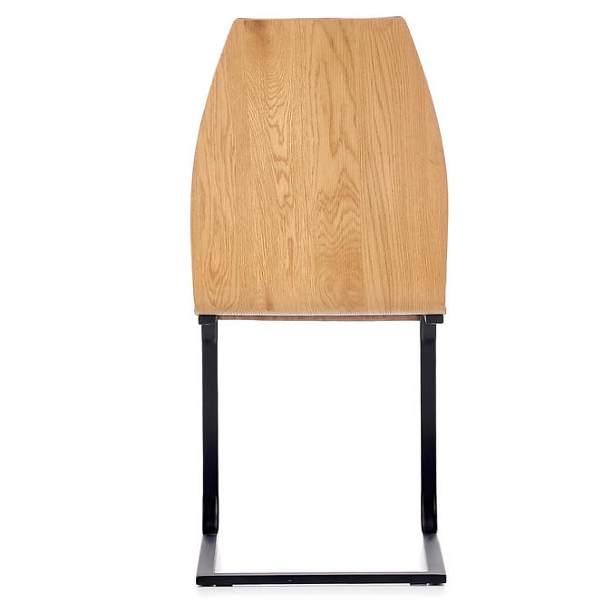 Krzesło K265 ekoskóra/sklejka/metal brąz/dąb miodowy