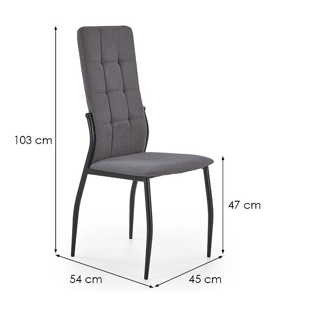 Krzesło K334 tkanina/metal ciemny popiel 45x54x103