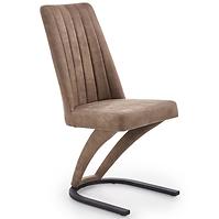 Krzesło K338 ekoskóra/metal brąz 46x61x98