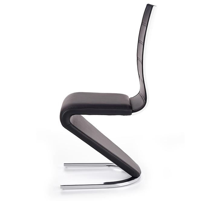Krzesło K194 metal/ekoskóra/sklejka czarny/biały