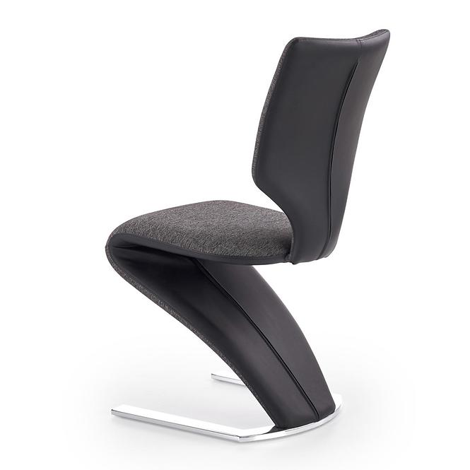 Krzesło K307 ekoskóra/metal czarny/ciemny popiel 46x62x95