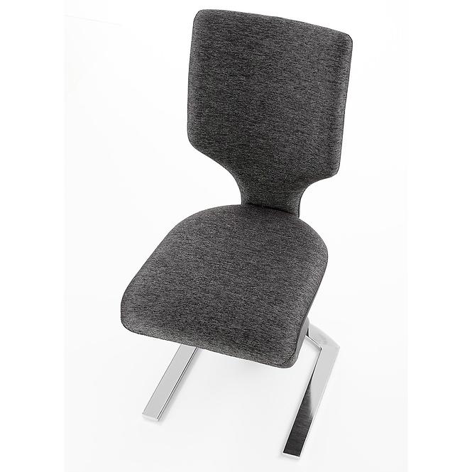 Krzesło K307 ekoskóra/metal czarny/ciemny popiel 46x62x95