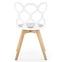 Krzesło K308 polipropylen/drewno/tkanina biały/popiel,3