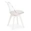 Krzesło K245 polipropylen/ekoskóra/poliwęglan biały/transp.,2