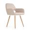 Krzesło K283 tkanina/drewno beż 56x56x80,4