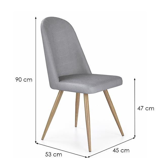 Krzesło K214 metal/ekoskóra popiel 49x59x90