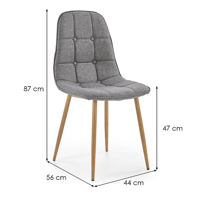 Krzesło K316 tkanina/metal popiel 44x56x87