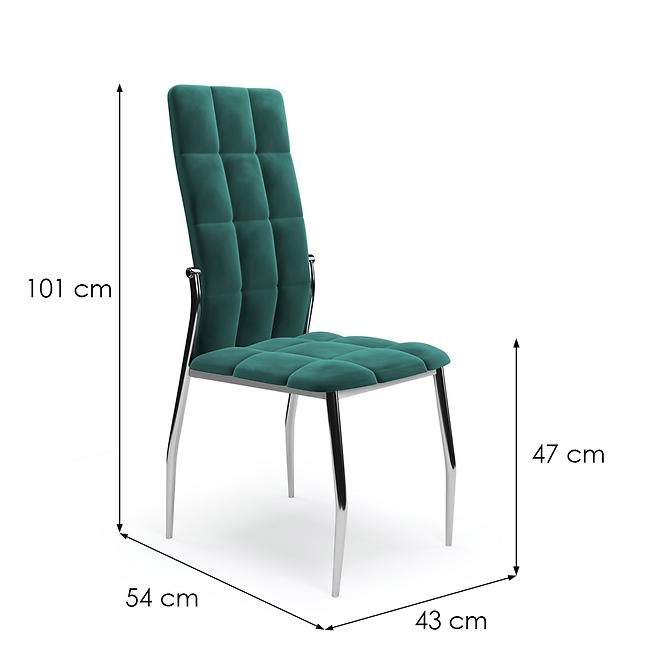 Krzesło K416 velvet/metal ciemny zielony 43x54x101