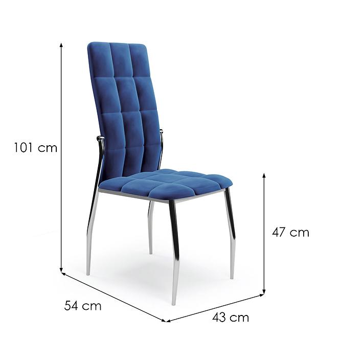 Krzesło K416 velvet/metal granat 43x54x101