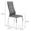 Krzesło K209 metal/ekoskóra popiel 43x54x101,2