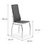 Krzesło K210 metal/ekoskóra popiel-biały 43x54x101,3