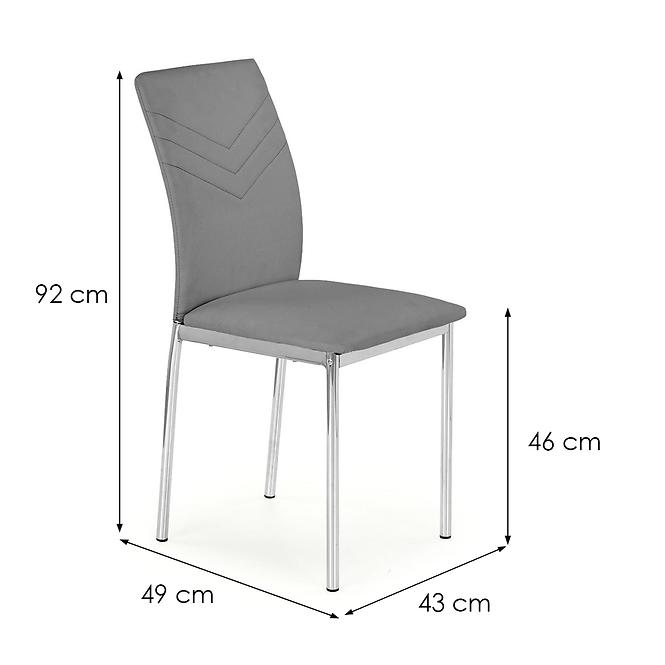 Krzesło K137 metal/ekoskóra popiel 40x49x88