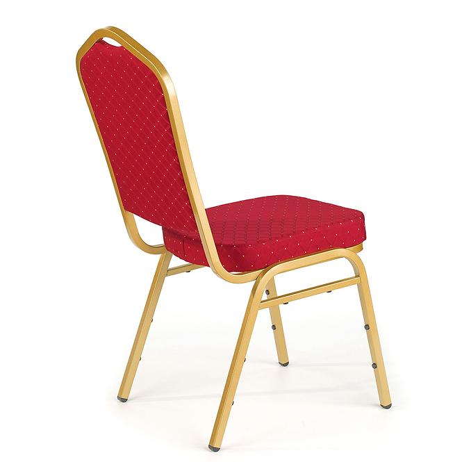 Krzesło K66 metal/tkanina złoty/bordo 45x59x93