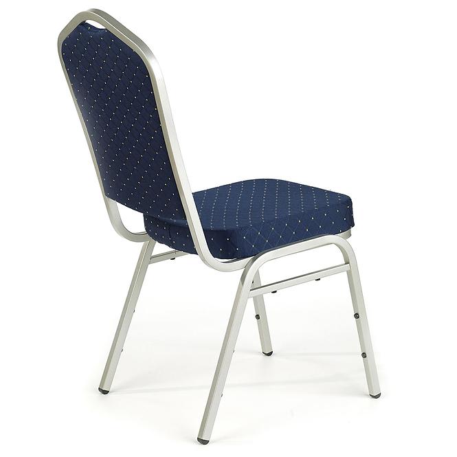 Krzesło K66S metal/tkanina srebrny/niebieski 45x59x93