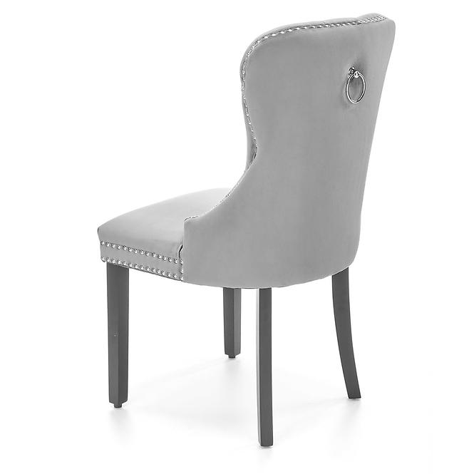 Krzesło Miya drewno/velvet czarny/popiel 54x60x100