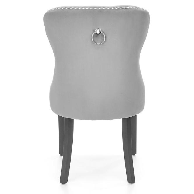 Krzesło Miya drewno/velvet czarny/popiel 54x60x100
