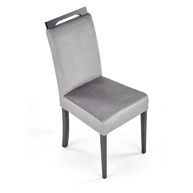 Krzesło Clarion 2 drewno/velvet czarny/monolith 85